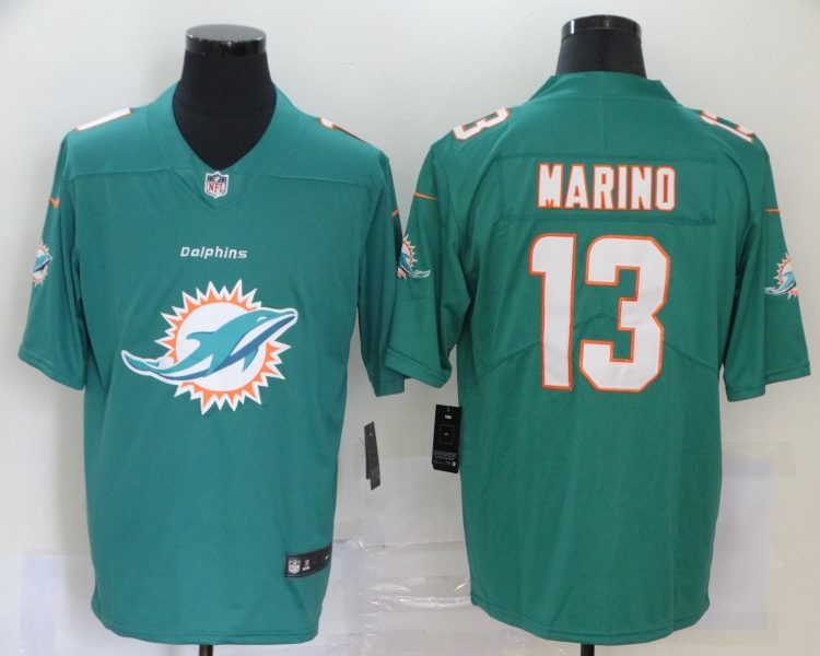 Men's Miami Dolphins Dan Marino #13 Green Jersey
