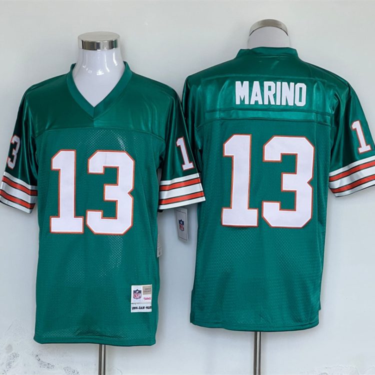 Men's Miami Dolphins Dan Marino Mitchell & Ness Aqua Legacy Jersey