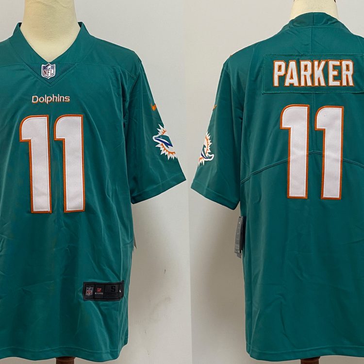 Men's Miami Dolphins DeVante Parker #11 Green Aqua Jersey