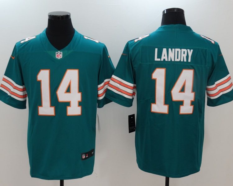 Men's Miami Dolphins Jarvis Landry #14 Green Jersey