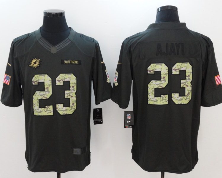 Men's Miami Dolphins Jay Ajayi #23 Black Jersey