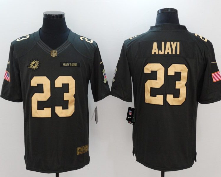 Men's Miami Dolphins Jay Ajayi #23 Black Jersey