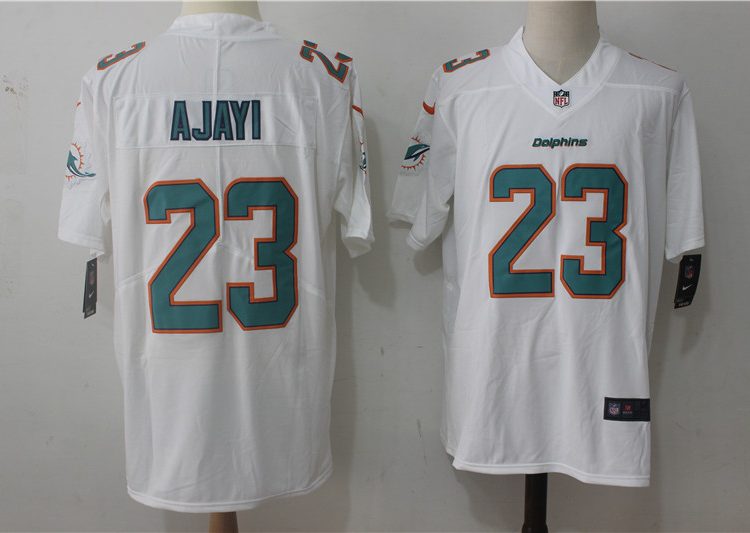 Men's Miami Dolphins Jay Ajayi #23 White Jersey