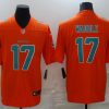 Men's Miami Dolphins Jaylen Waddle #17 Orange Inverted Legend Jersey