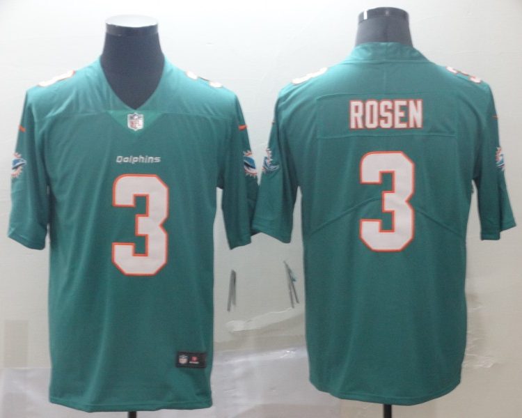 Men's Miami Dolphins Josh Rosen #3 Green Jersey