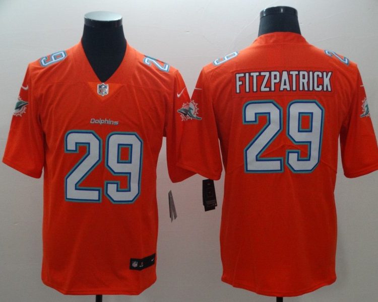 Men's Miami Dolphins Ryan Fitzpatrick #29 Orange Jersey