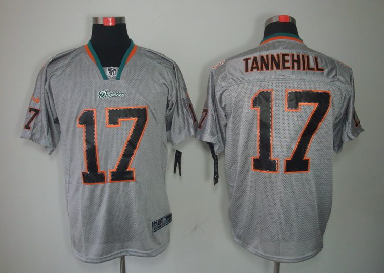 Men's Miami Dolphins Ryan Tannehill #17 Gray Jersey