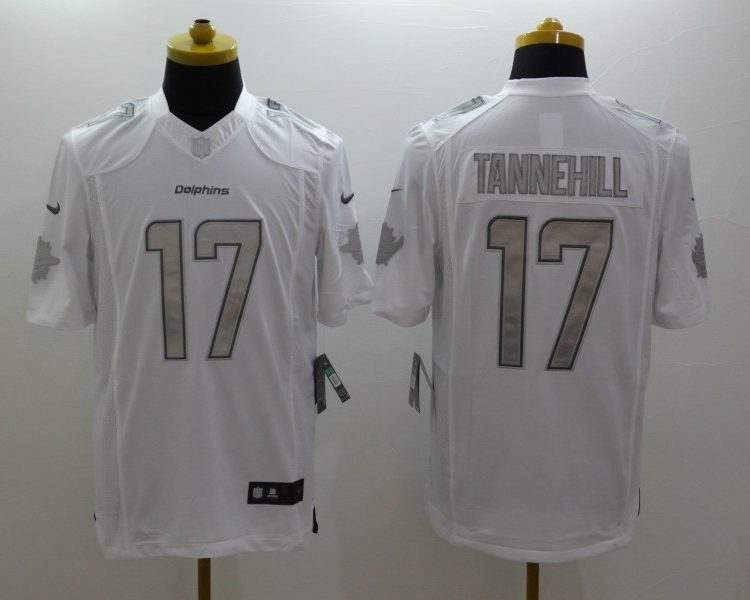 Men's Miami Dolphins Ryan Tannehill #17 White Jersey