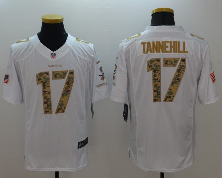 Men's Miami Dolphins Ryan Tannehill #17 White Jersey