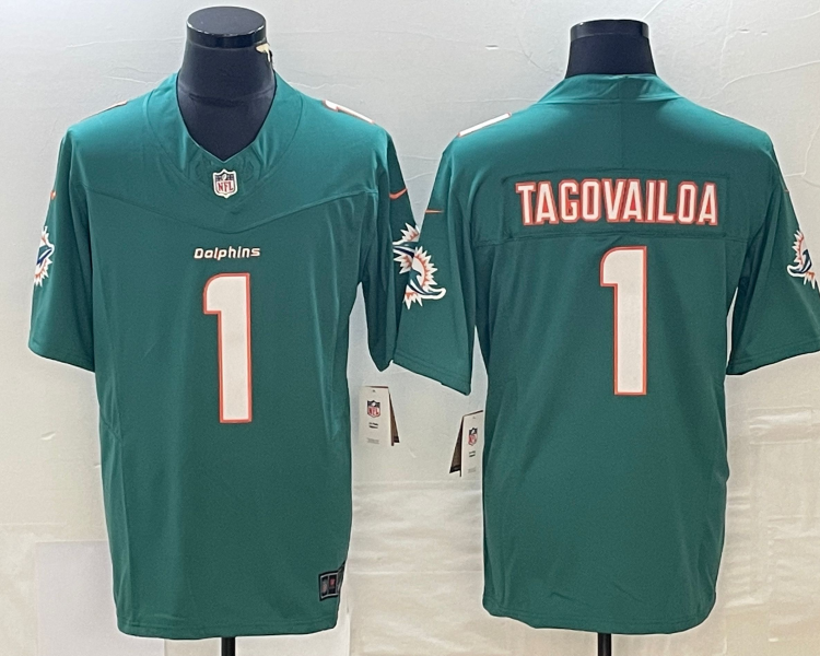 Men's Miami Dolphins Tua Tagovailoa #1 Green Aqua Legend Jersey