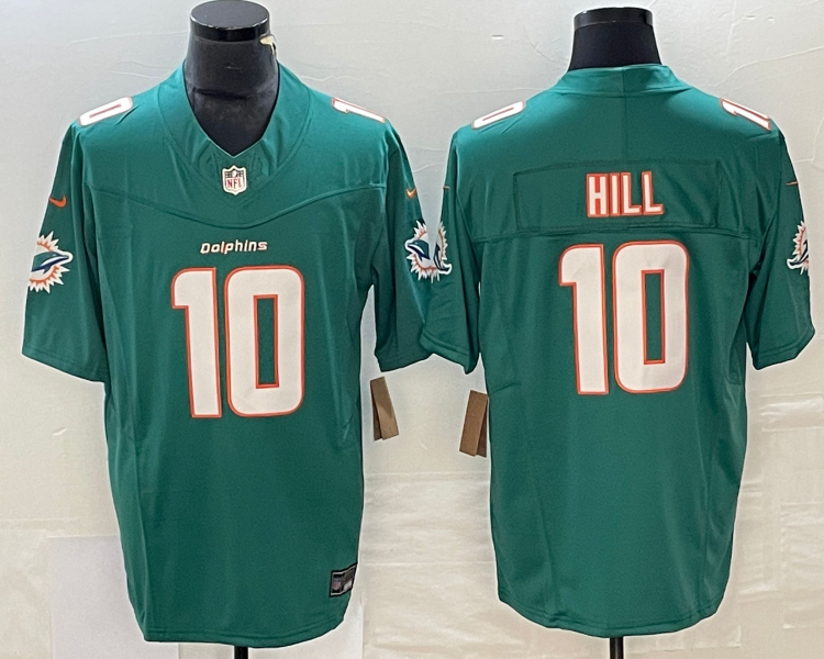 Men's Miami Dolphins Tyreek Hill #10 Aqua Jersey
