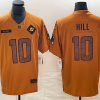 Men's Miami Dolphins Tyreek Hill #10 Brown 2023 Salute To Service Limited Jersey