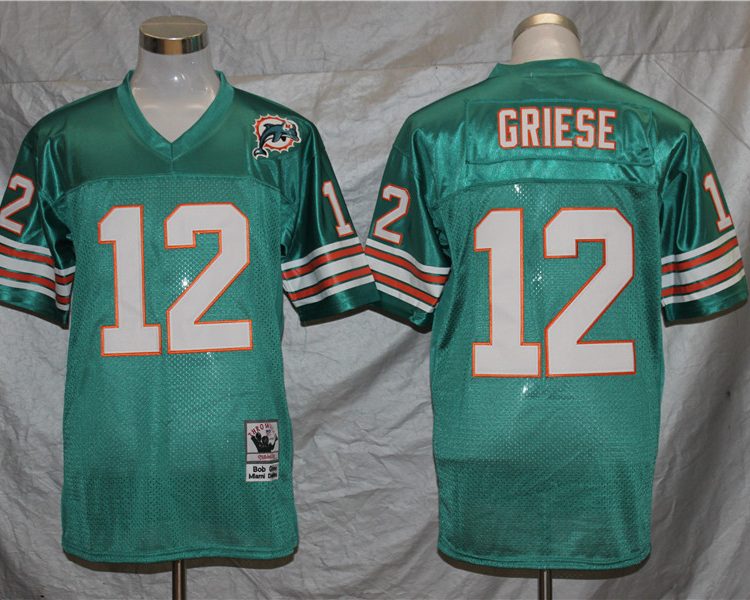 Men's Miami Dolphins Bob Griese Mitchell & Ness Aqua Legacy Jersey