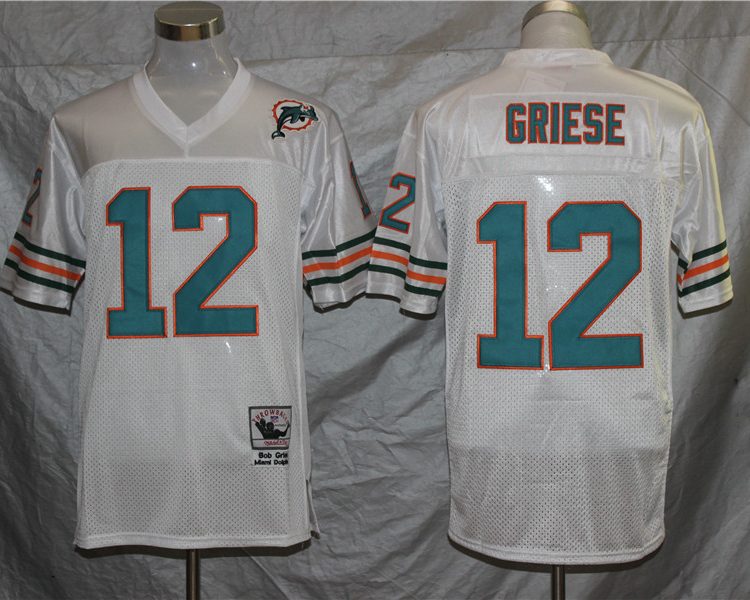 Men's Miami Dolphins Bob Griese Mitchell & Ness White Legacy Jersey