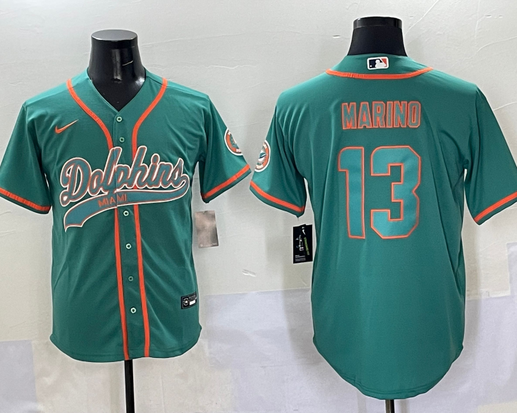 Men's Miami Dolphins Dan Marino #13 Aqua Jersey
