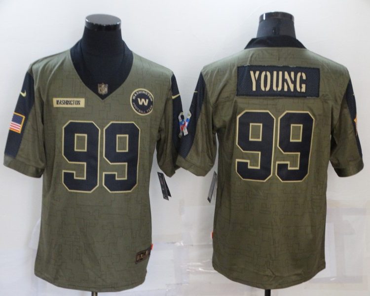 Men's Washington Commanders Chase Young #99 Brown Jersey