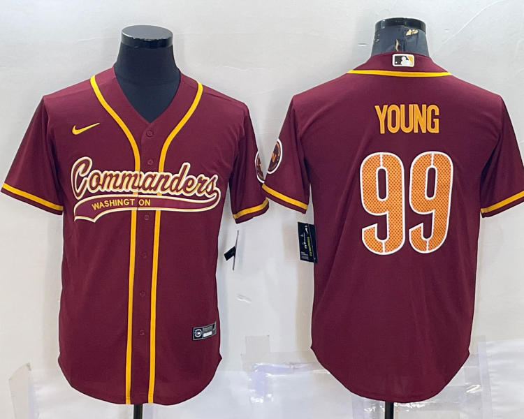 Men's Washington Commanders Chase Young #99 Red Jersey Joint Edition