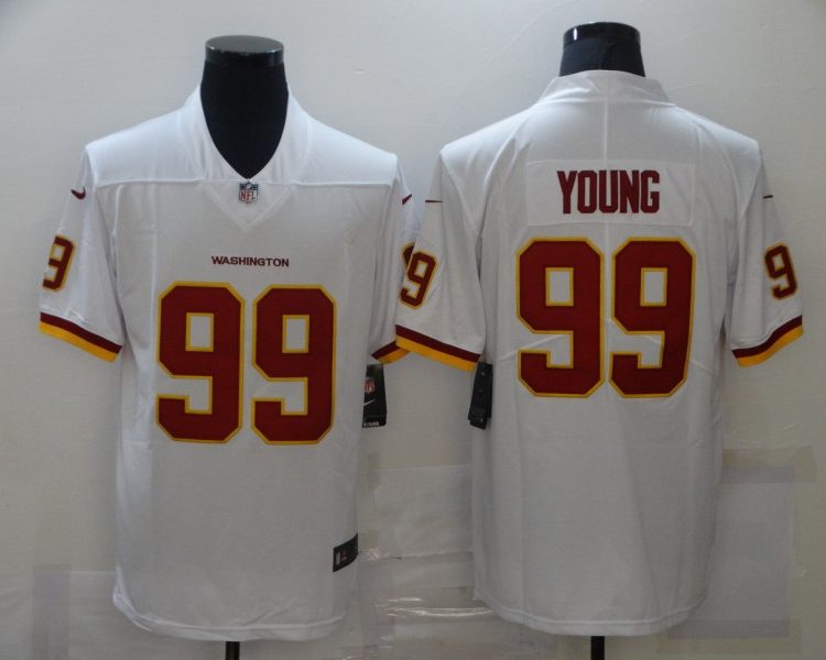 Men's Washington Commanders Chase Young #99 White Jersey