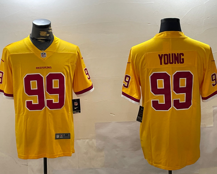 Men's Washington Commanders Chase Young #99 Yellow Jersey