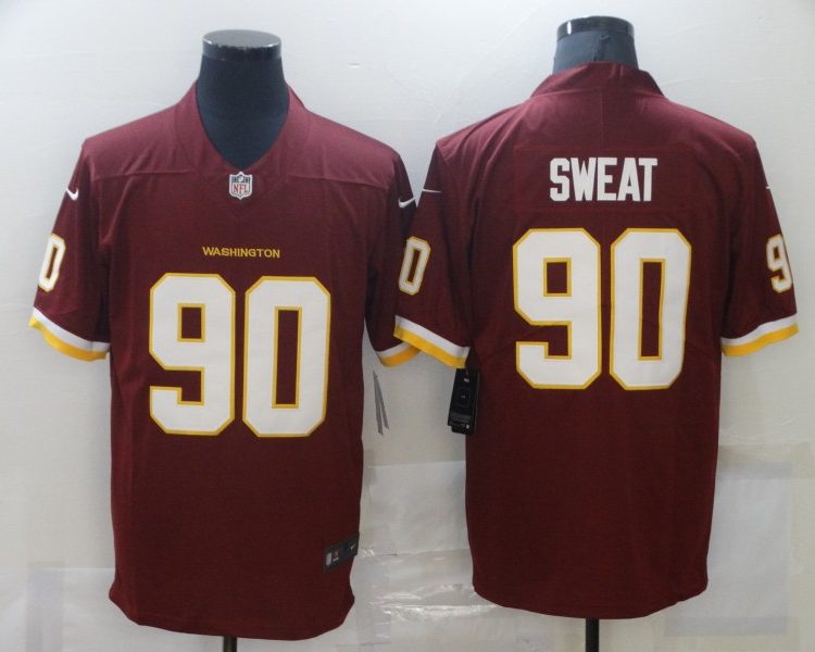 Men's Washington Commanders Montez Sweat #90 Red Jersey