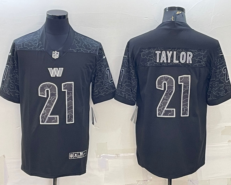 Men's Washington Commanders Sean Taylor #21 Black Retired RFLCTV Limited Jersey