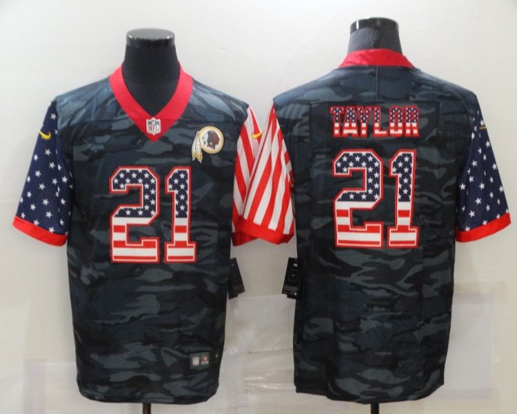 Men's Washington Commanders Sean Taylor #21 Gray Camouflage Jersey