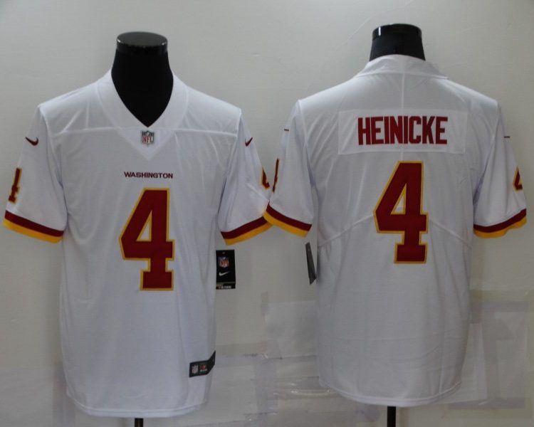 Men's Washington Commanders Taylor Heinicke #4 White Jersey