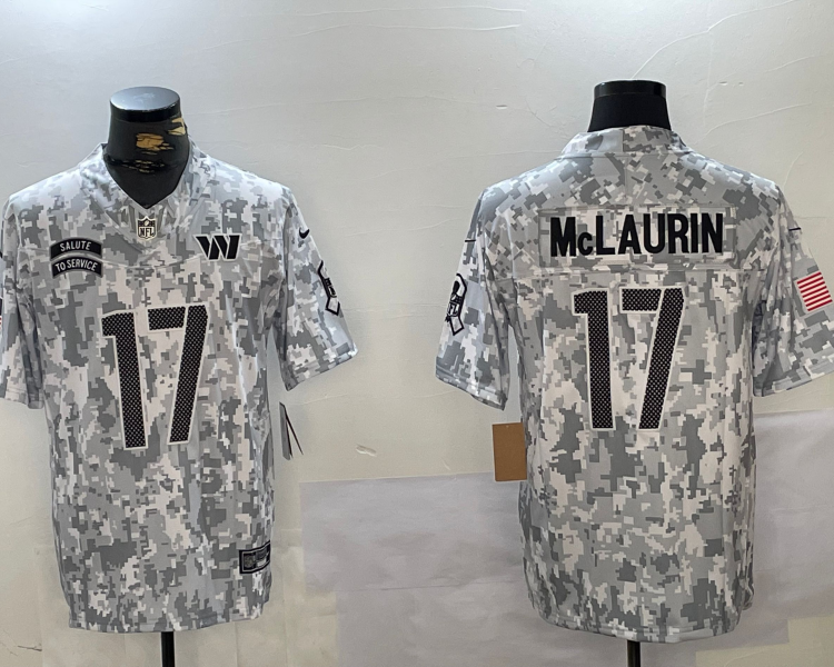 Men's Washington Commanders Terry McLaurin #17 Arctic Camo 2024 Salute to Service Limited Jersey