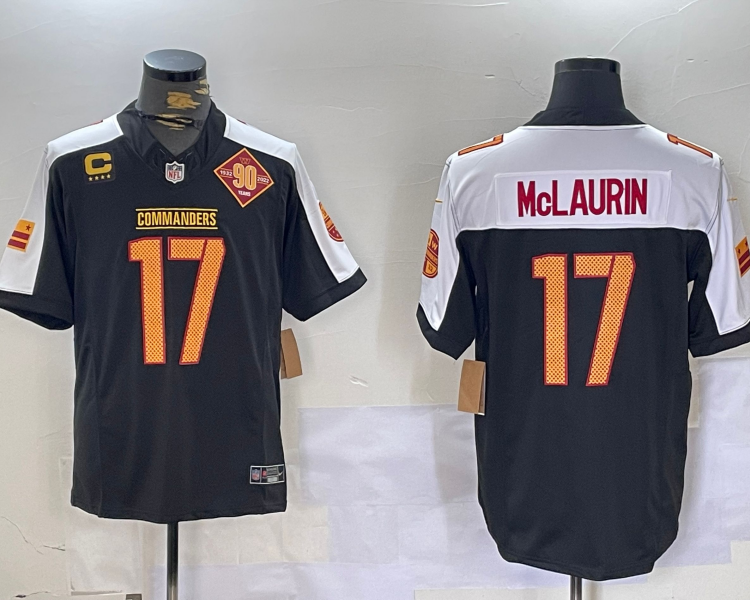 Men's Washington Commanders Terry McLaurin #17 Black Alternate Vapor Limited Jersey