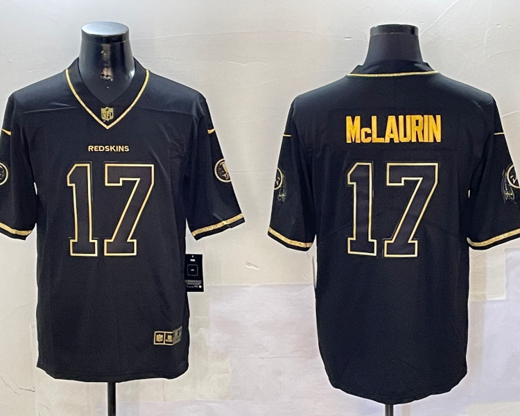 Men's Washington Commanders Terry McLaurin #17 Black Jersey
