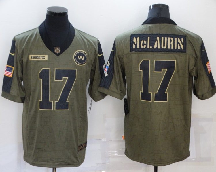 Men's Washington Commanders Terry Mclaurin #17 Brown Jersey