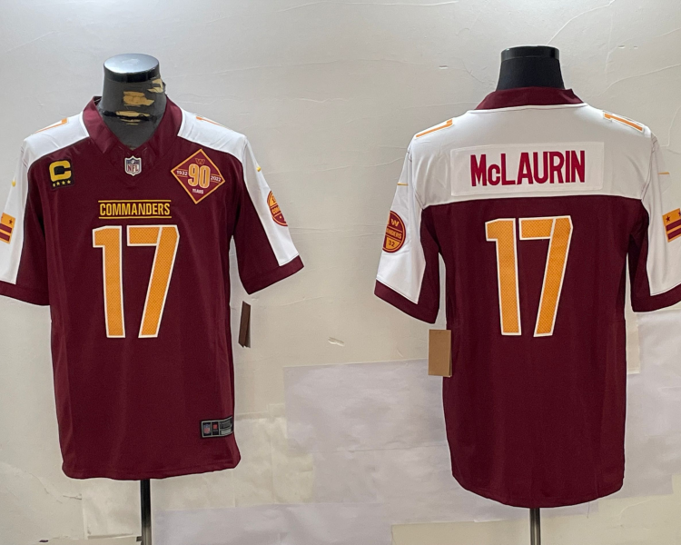 Men's Washington Commanders Terry McLaurin #17 Burgundy Jersey