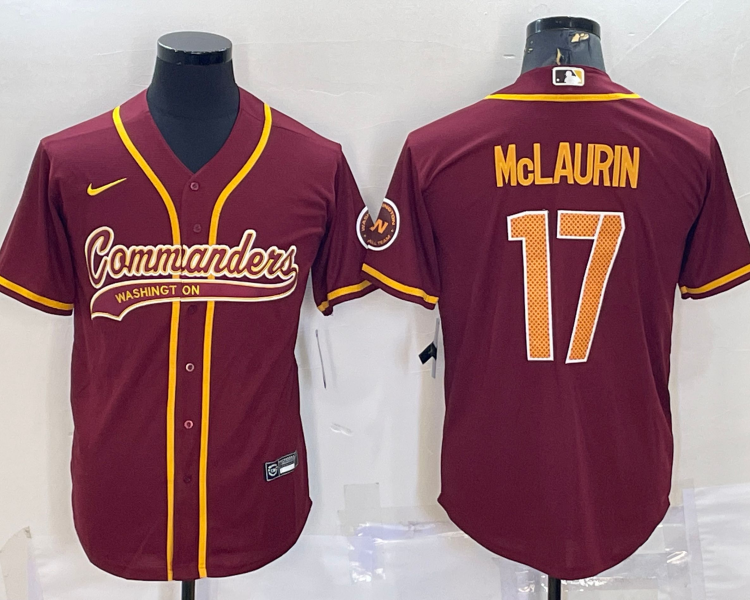 Men's Washington Commanders Terry McLaurin #17 Red Jersey Joint Edition