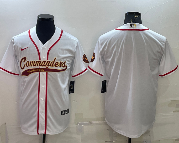Men's Washington Commanders White Blank Jersey