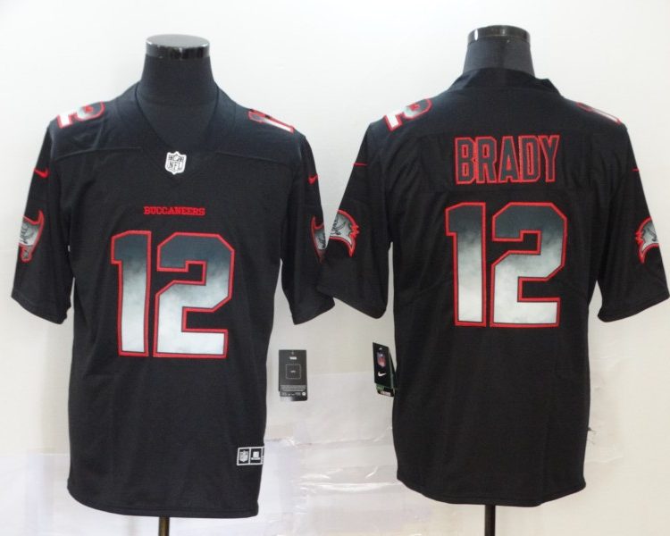 Men's Tampa Bay Buccaneers #12 Tom Brady Black Alternate Jersey