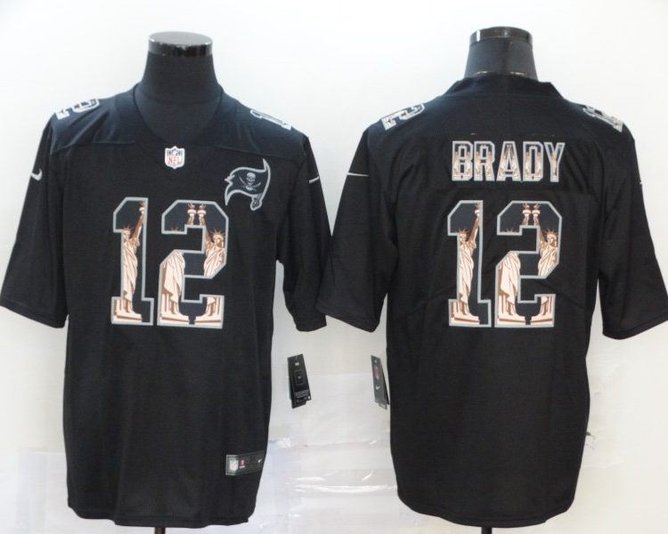 Men's Tampa Bay Buccaneers #12 Tom Brady Black Authentic Jersey