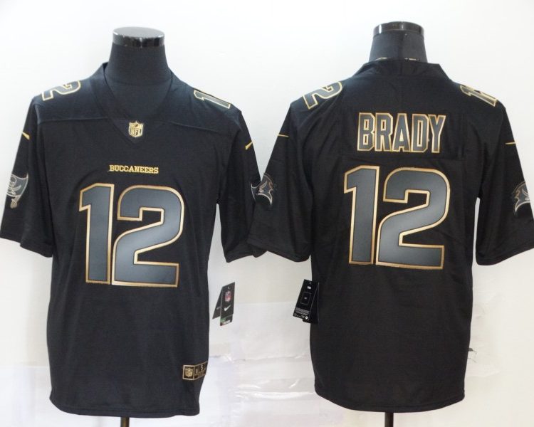 Men's Tampa Bay Buccaneers #12 Tom Brady Black Authentic Jersey