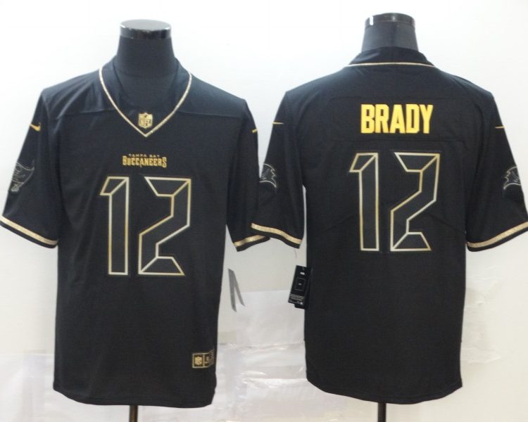Men's Tampa Bay Buccaneers #12 Tom Brady Black Jersey