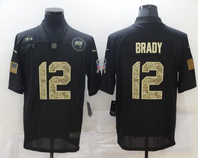 Men's Tampa Bay Buccaneers #12 Tom Brady Black Jersey