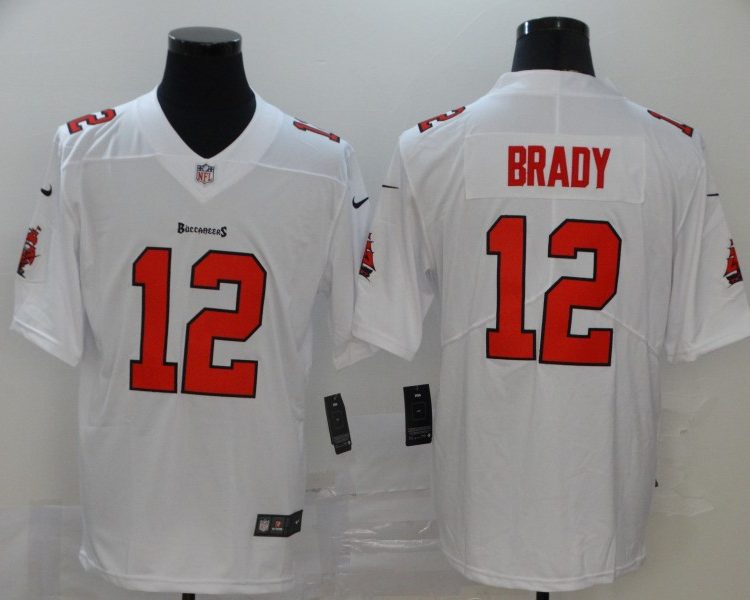 Men's Tampa Bay Buccaneers #12 Tom Brady White Jersey