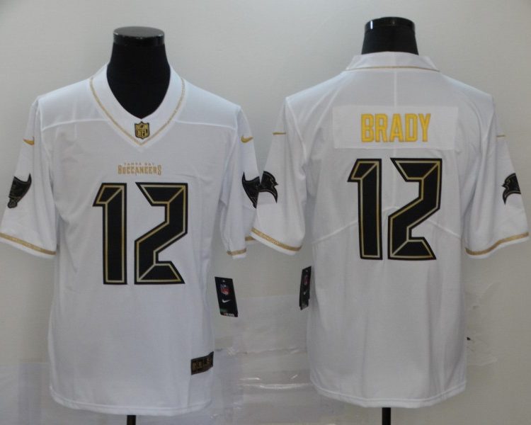 Men's Tampa Bay Buccaneers #12 Tom Brady White Jersey