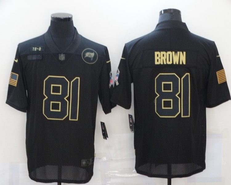 Men's Tampa Bay Buccaneers Antonio Brown #81 Black Jersey