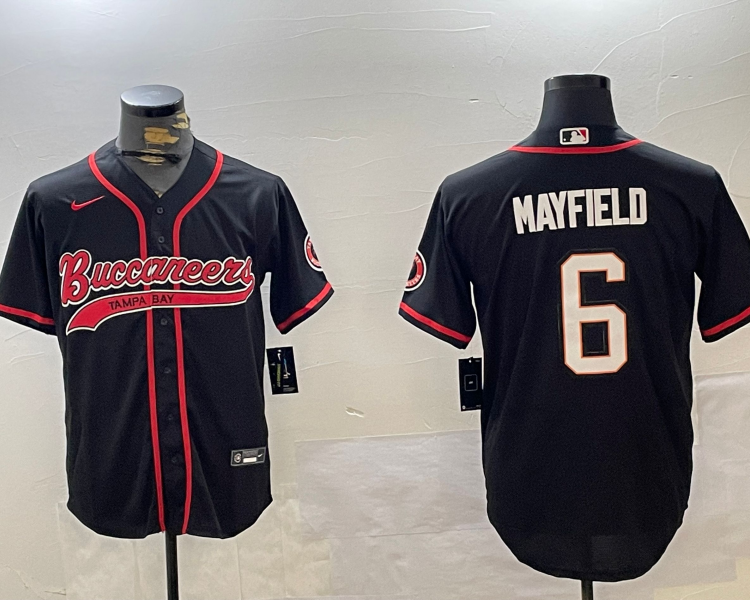 Men's Tampa Bay Buccaneers Baker Mayfield #6 Black Team Jersey