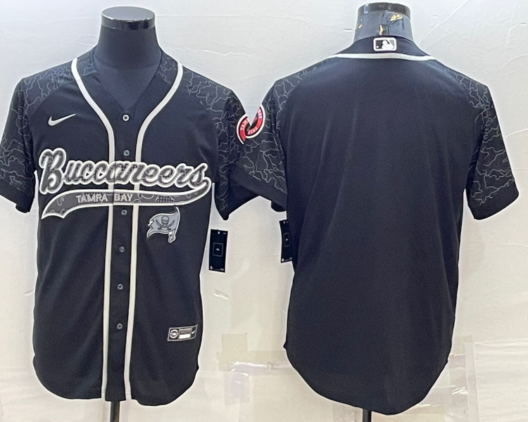 Men's Tampa Bay Buccaneers Black Black Retired RFLCTV Limited Blank Jersey