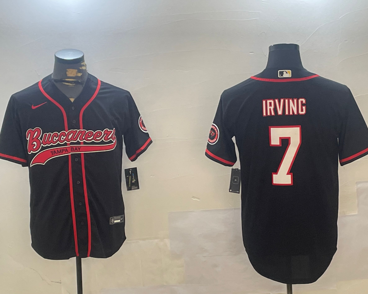 Men's Tampa Bay Buccaneers Bucky Irving #7 Black Jersey