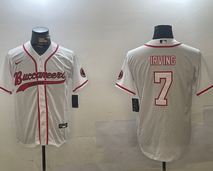 Men's Tampa Bay Buccaneers Bucky Irving #7 White Jersey