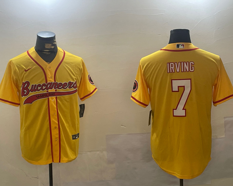 Men's Tampa Bay Buccaneers Bucky Irving #7 Yellow Jersey