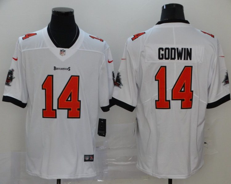 Men's Tampa Bay Buccaneers Chris Godwin #14 White Jersey