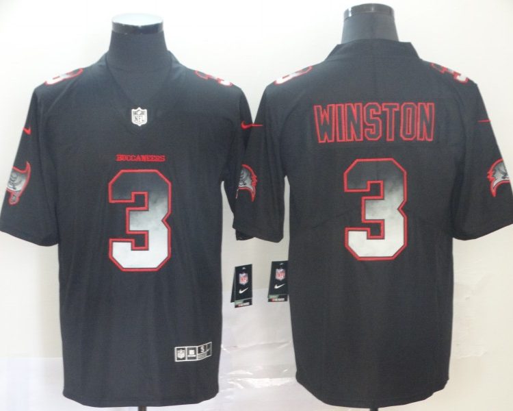Men's Tampa Bay Buccaneers Jameis Winston #3 Black Jersey