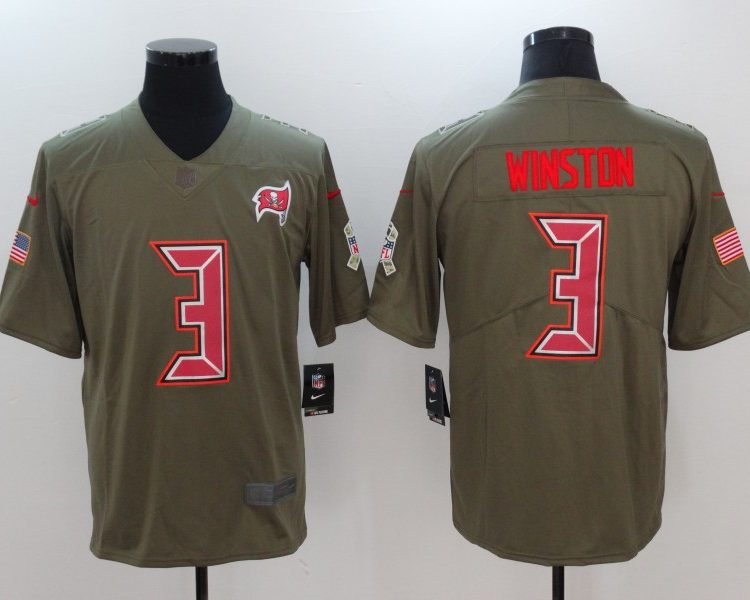 Men's Tampa Bay Buccaneers Jameis Winston #3 Brown Jersey